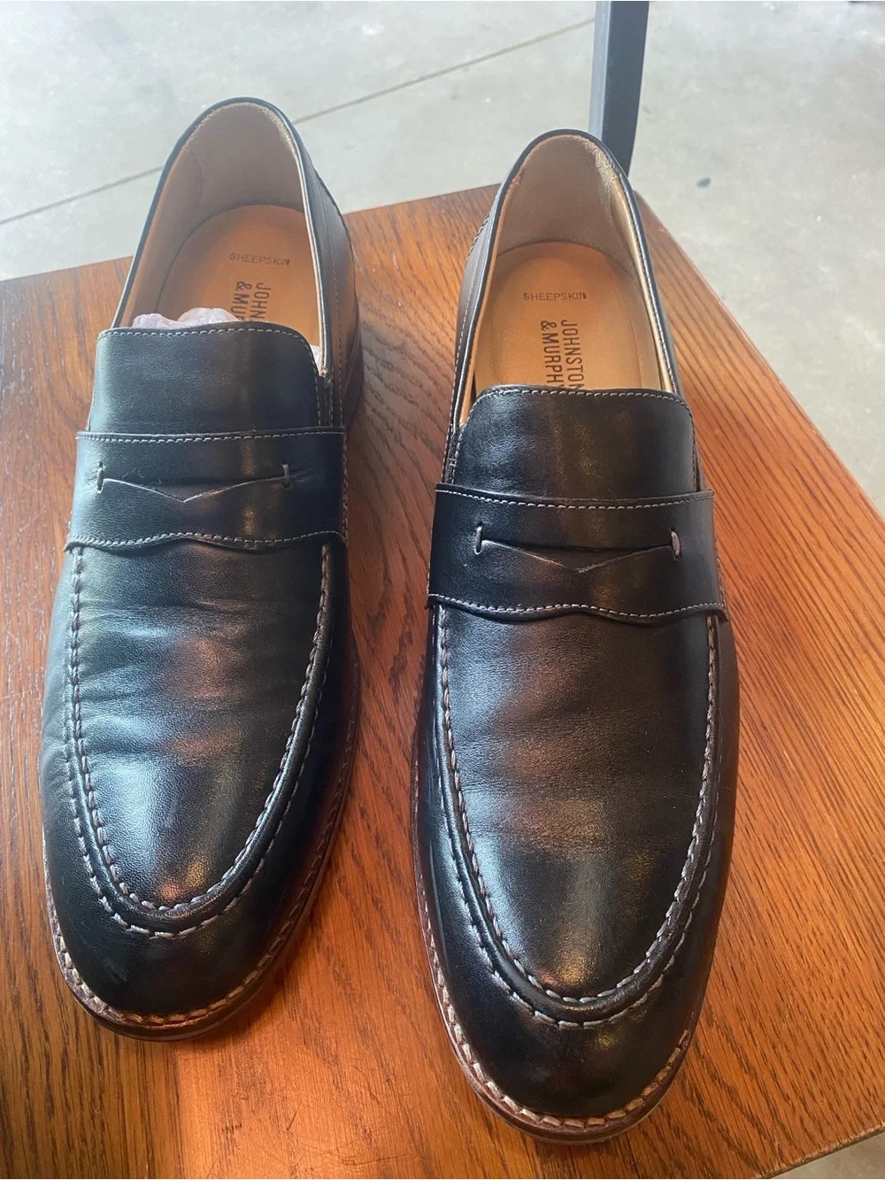Penny Loafers Black Full Grain Leather Men’s 10.5 M | Original Box